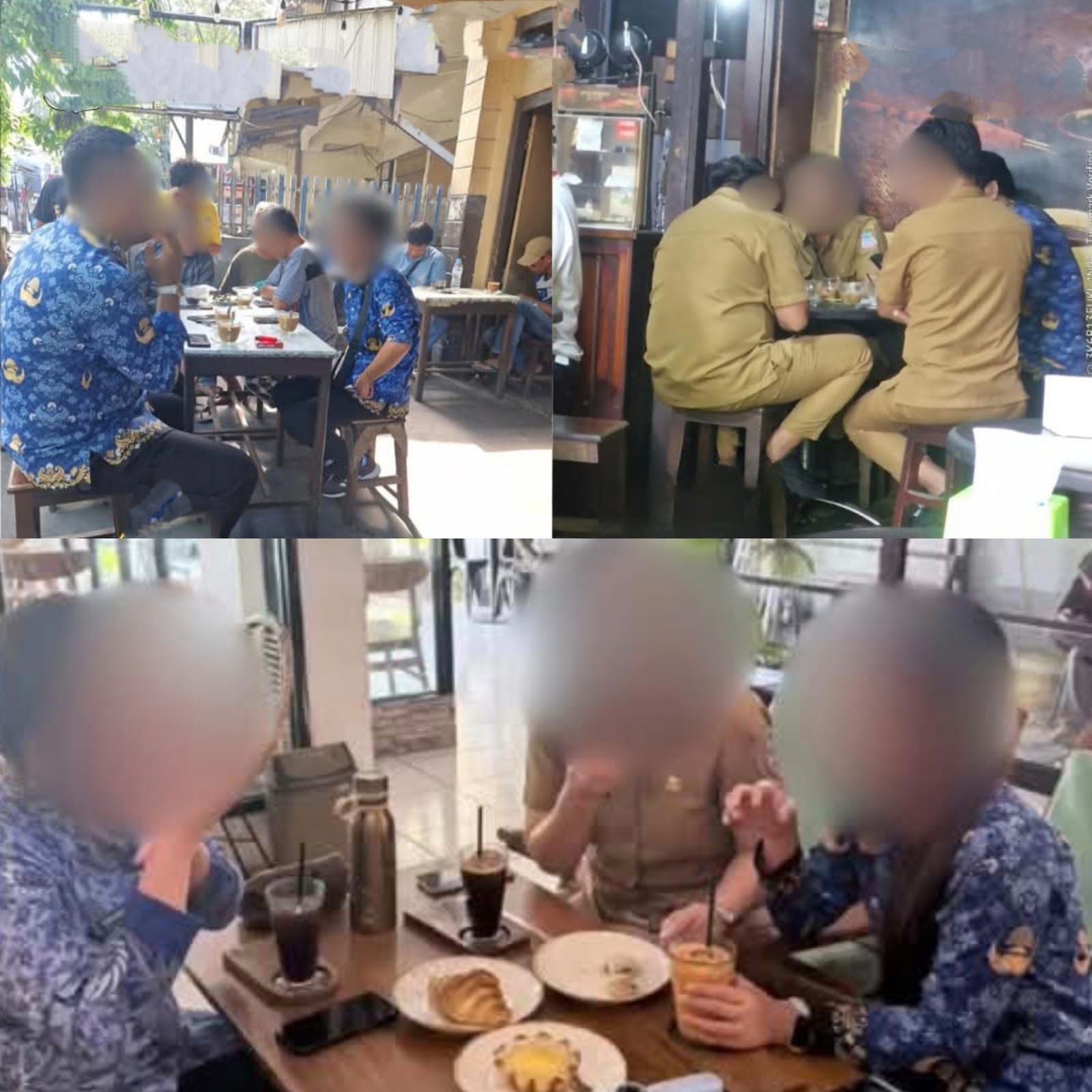 Beberapa ASN Kota Manado yang tertangkap kamera berada di tempat makan di saat jam kerja. Foto tersebut masuk ke BKPSDM sebagai laporan masyarakat