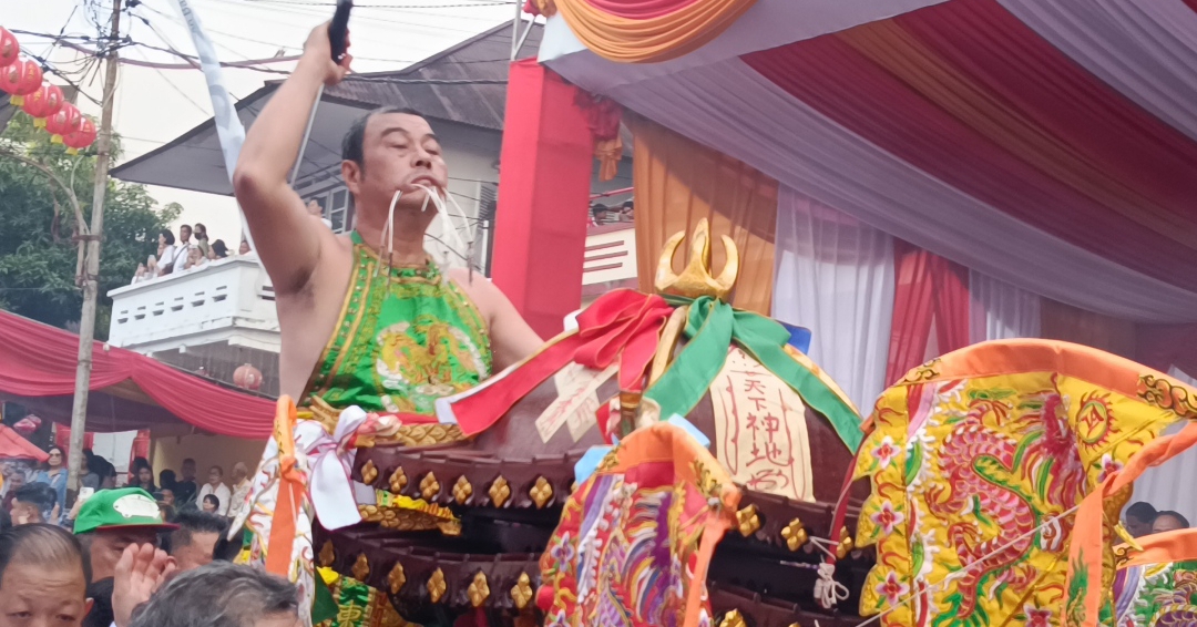 Salah satu Tangsin yang ada di perayaan Cap Go Meh di Manado, kemarin