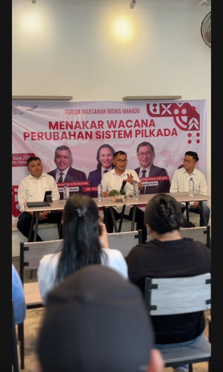 Diskusi Menakar Wacana Perubahan Sistem Pilkada di Manado, Sulawesi Utara, Selasa (3/2/2026).