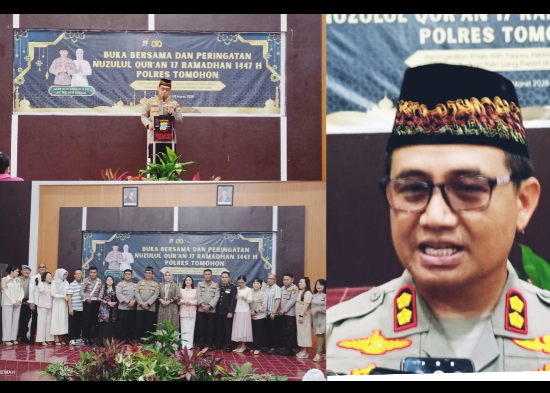 Suasana pelaksanaan kegiatan Nuzulul Qur&rsquo;an 17 Ramadhan 1447 dirangkai dengan Bukber, insert foto; AKBP Nur Kholis SIK. Dok istimewa 