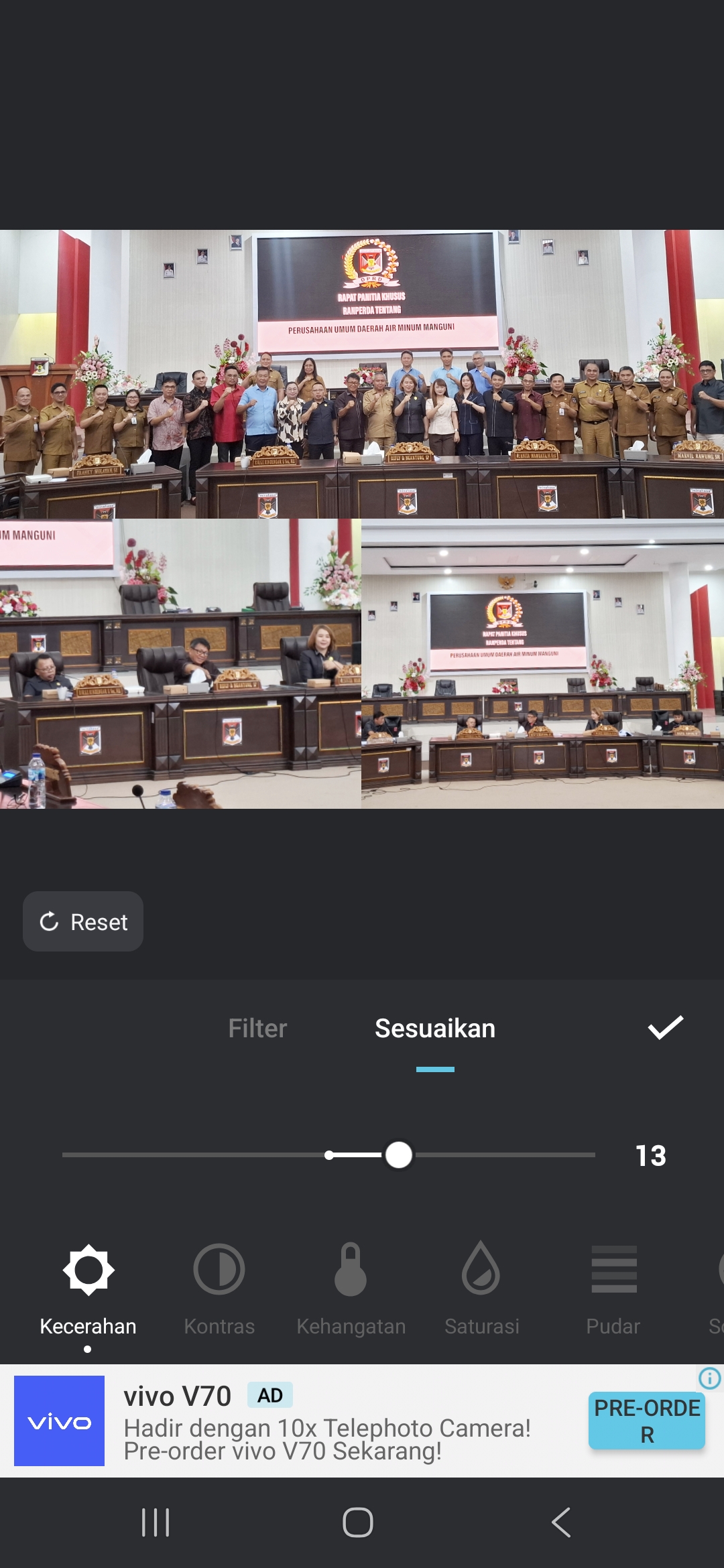 SEPAKAT: Foto bersama usai rapat Pansus Ranperda Perumda Air Minum Manguni, di Ruang Sidang DPRD Minahasa, Senin (9/3/2026).