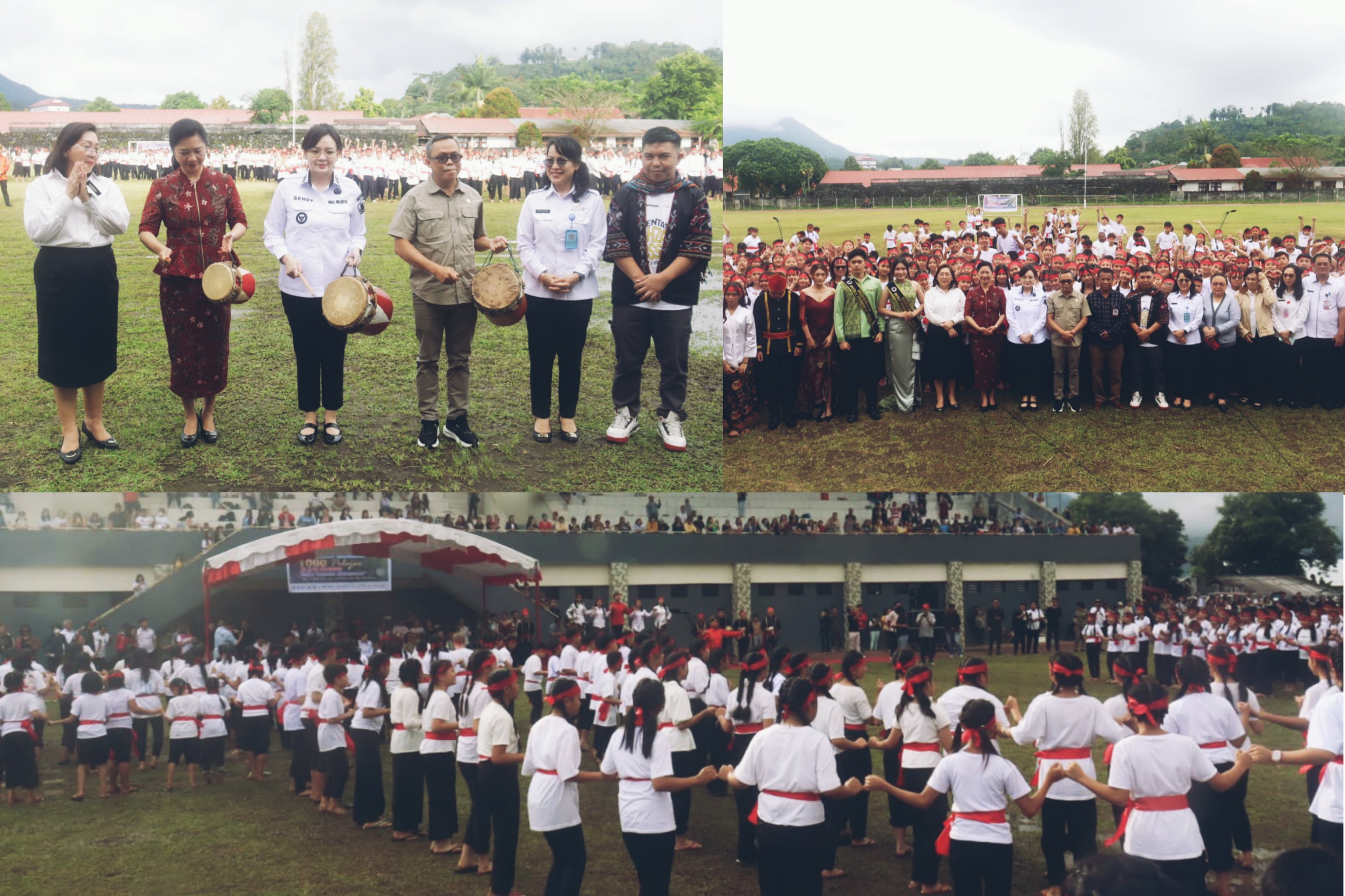 Pentas Mahzani Massal 1000 pelajar di Kota Tomohon jadi momentum  menghidupkan kembali salah satu tradisi budaya. Dok istimewa 