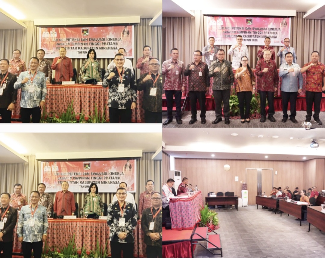 GELAR: Uji kompetensi dan evaluasi kinerja JPT digelar BKPSDM Minahasa, Jumat (13/3/2026).