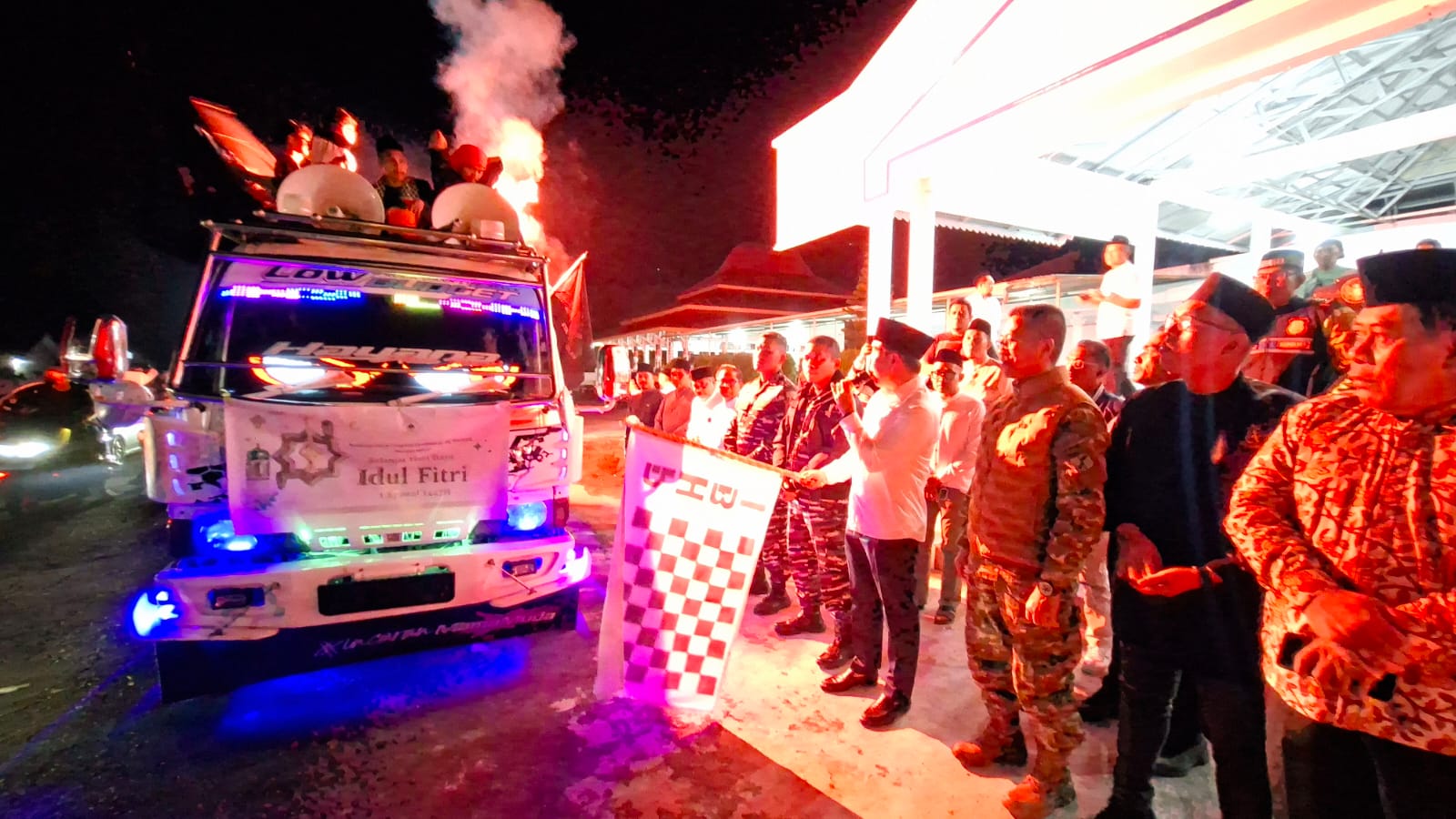 Pawai Takbiran menyambut Hari Raya Idul Fitri 1447 Hijriah di Kabupaten Kepulauan Sangihe.