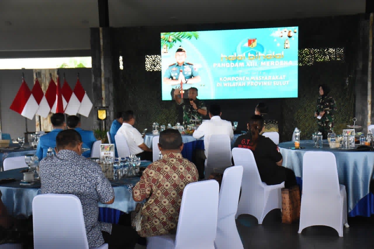 Kodam XIII/Merdeka Gelar Halal Bihalal Bersama Komponen Masyarakat Sulawesi Utara