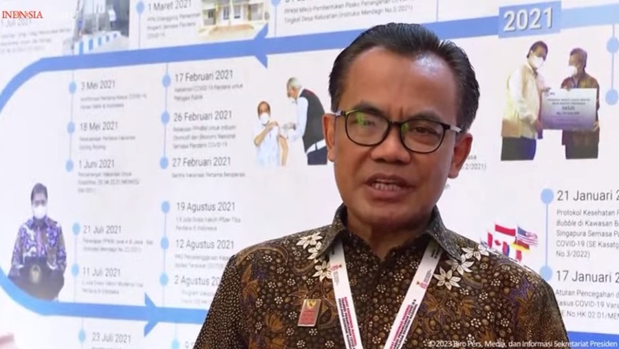 Sekretaris Eksekutif KPC-PEN Susiwijono Mugiharso (YouTube Sekretariat Presiden)
