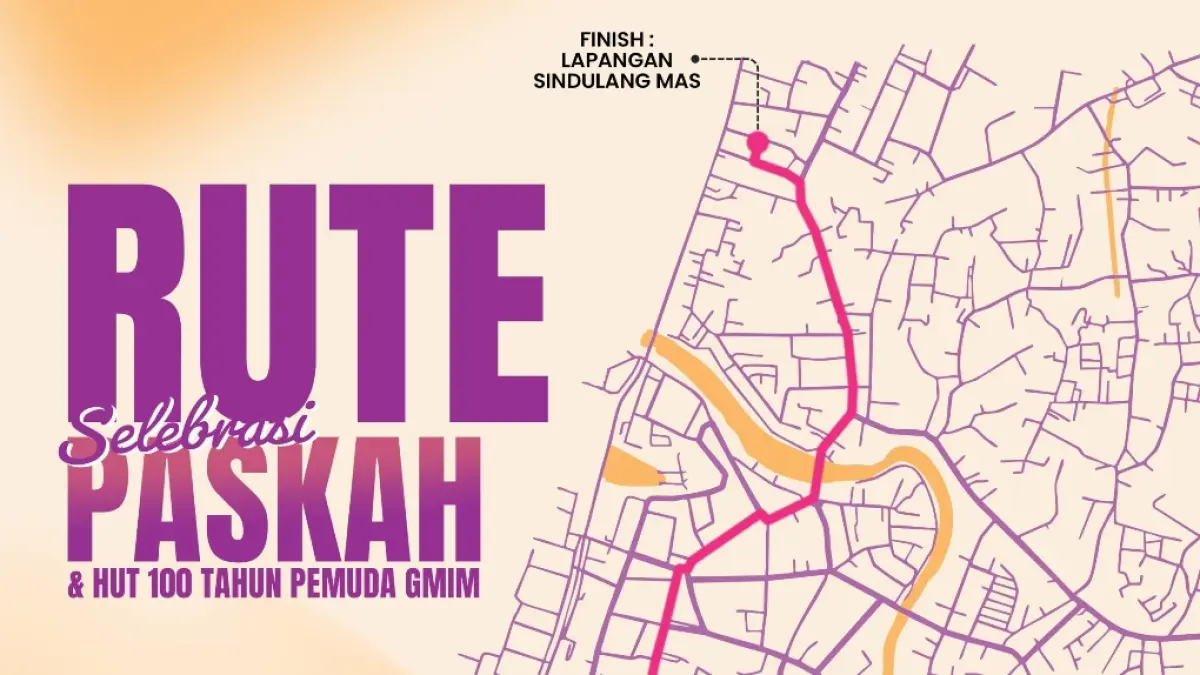 Rute Selebrasi Paskah Pemuda GMIM tahun 2026