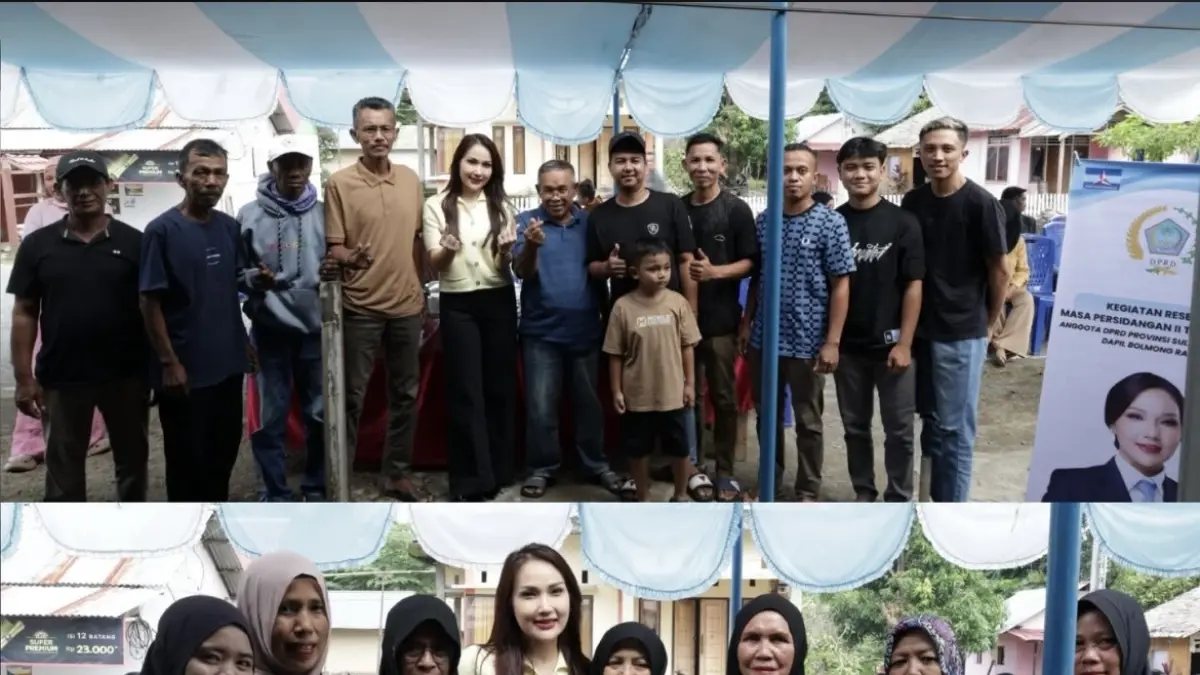 Angelia Regina Wenas saat bertemu konstituen.