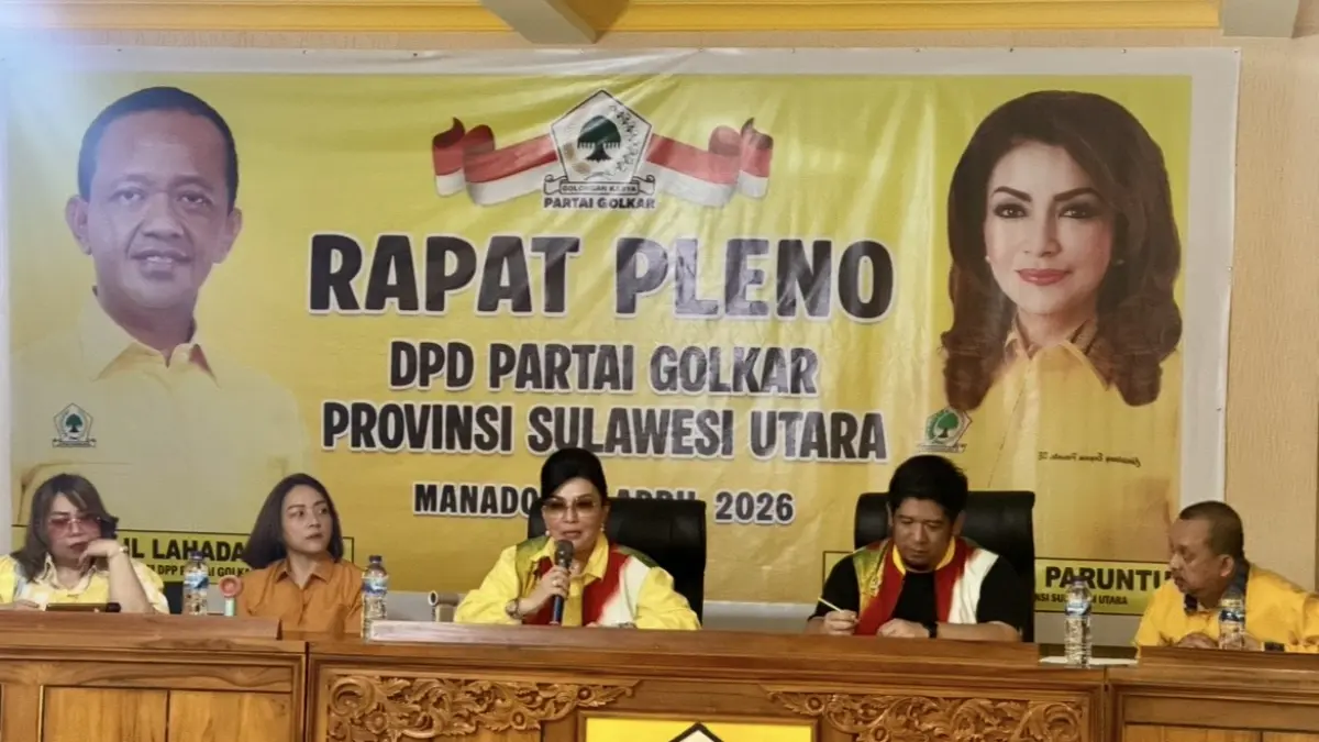 Rapat pleno DPD Golkar Sulut terkait Musda Golkar.