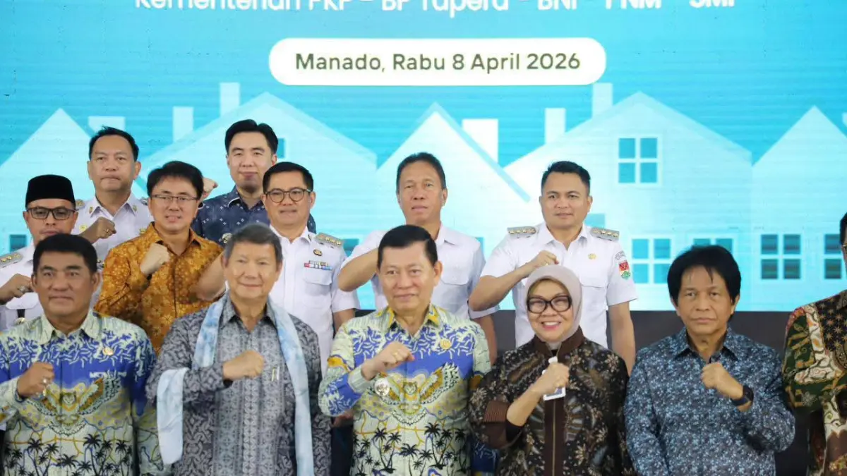 SINERGI: Bupati Minahasa Selatan Franky Donny Wongkar menghadiri kegiatan Sosialisasi dan Closing KUR Perumahan, Sosialisasi Rumah Subsidi, PNM Melawan Rentenir, serta Peluncuran Program Bantuan Stimulan Perumahan Swadaya (BSPS), Rabu (8/4).