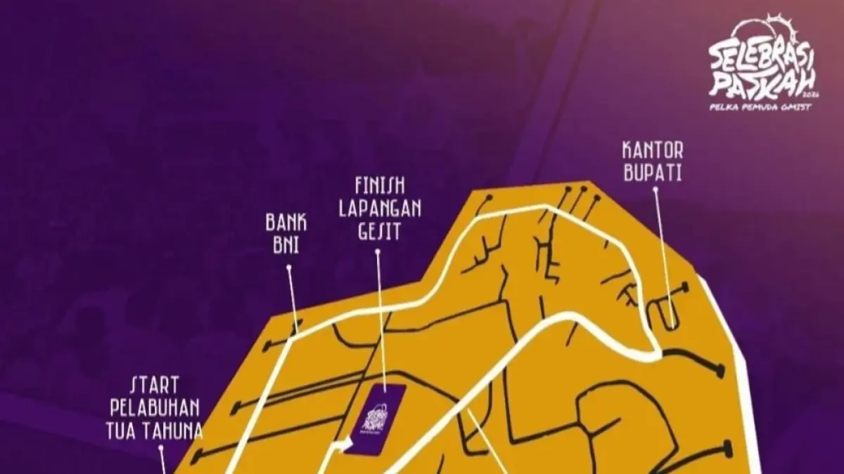 Rute pawai paskah Pelka pemuda GMIST, Minggu (12/04/26) besok.