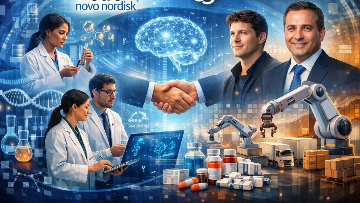 ILUSTRASI -  Kolaborasi strategis antara Novo Nordisk dan OpenAI dalam memanfaatkan kecerdasan buatan (AI) untuk mempercepat penemuan obat, meningkatkan efisiensi manufaktur, serta memperluas distribusi terapi inovatif bagi pasien di seluruh dunia.