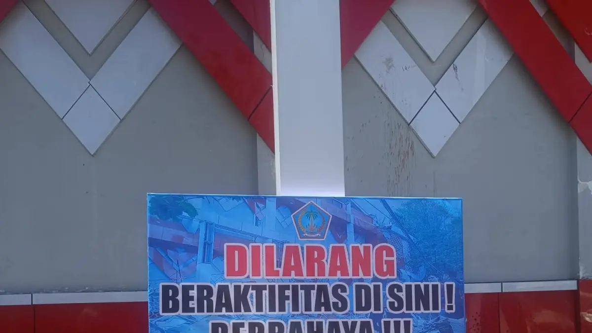 Masyarakat diminta untuk tidak beraktivitas di area GOR KONI Sario Manado.