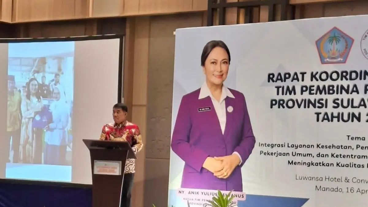 Rapat Koordinasi Daerah Tim Pembina Posyandu Provinsi dan Kabupaten/Kota se-Sulut Tahun 2026 yang digelar di Manado.