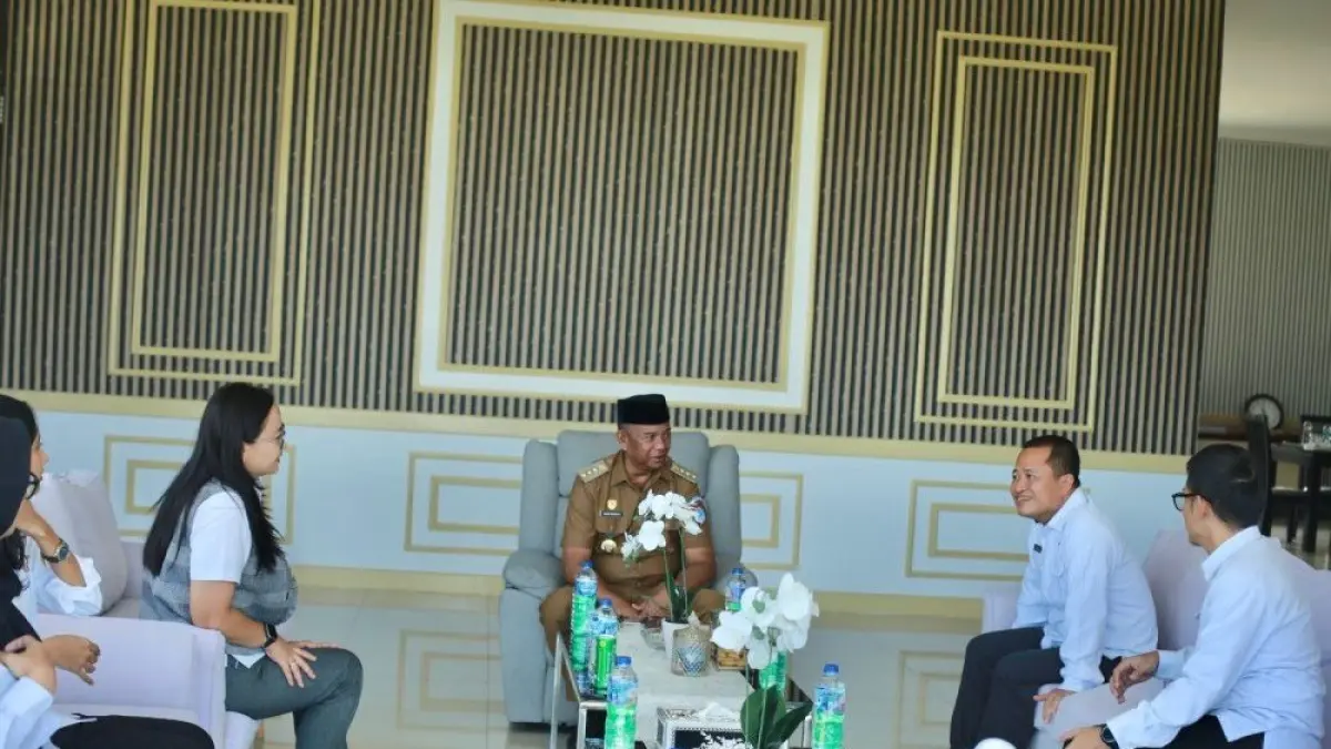 Bupati Boltim Oskar Manoppo menerima kunjungan Kepala Perwakilan BPK RI Sulut