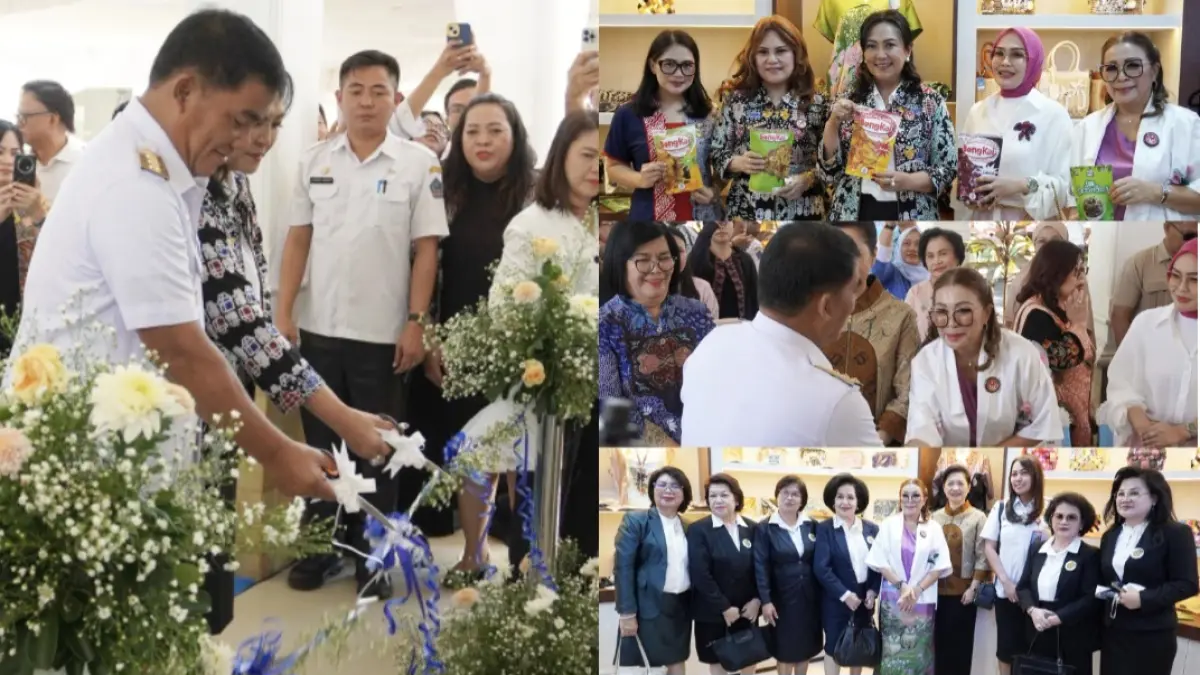DIRESMIKAN: Momen peresmian Galeri Dekranasda Provinsi Sulut, Rabu (22/4/2026).