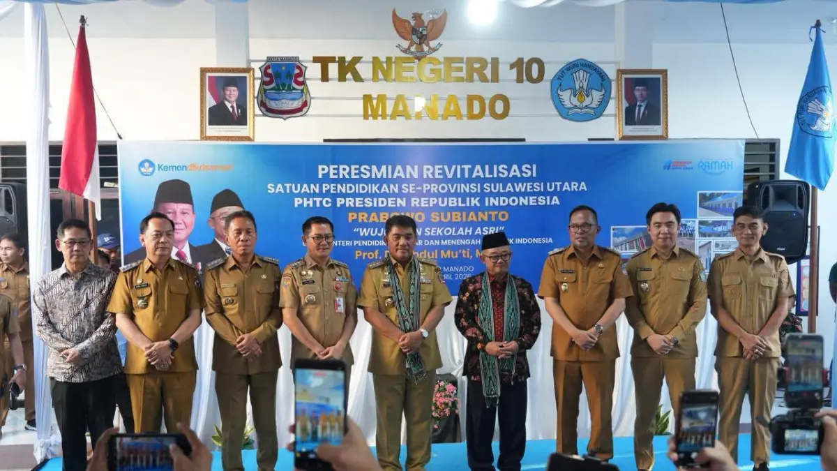 MANTAP: Peresmian Revitalisasi Satuan Pendidikan se-Provinsi Sulawesi Utara oleh Menteri Pendidikan Dasar dan Menengah (Mendikdasmen), Prof. Dr. Abdul Mu’ti, Selasa (21/4).