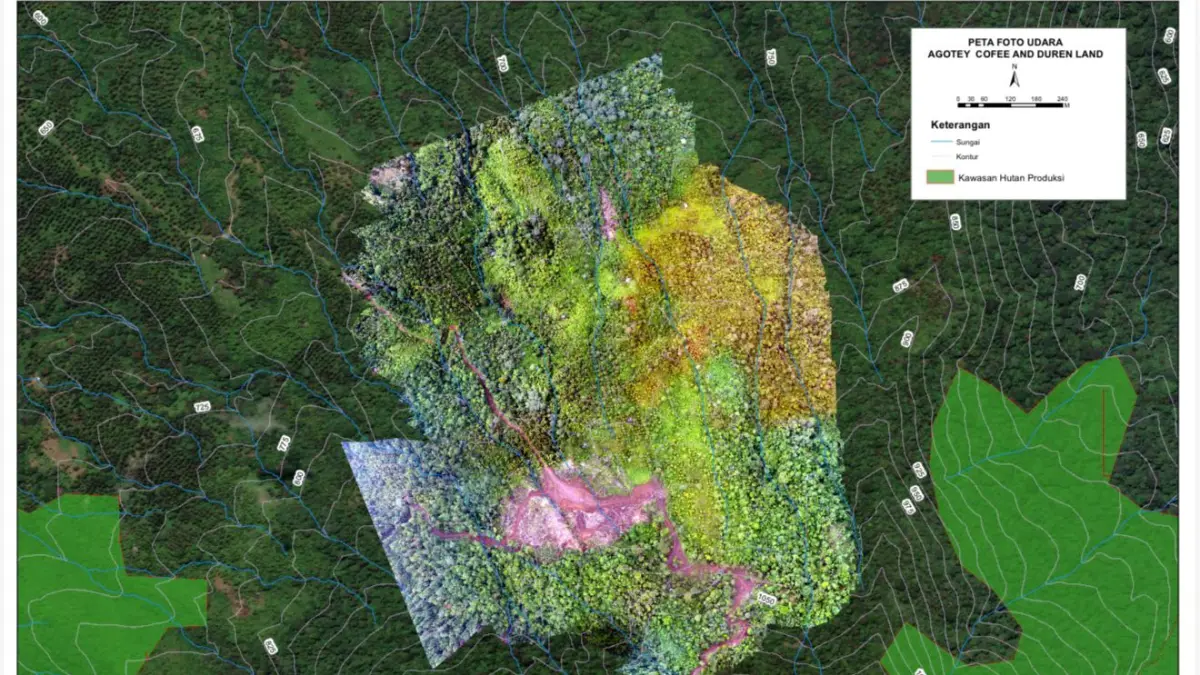 Peta lahan Agotey.