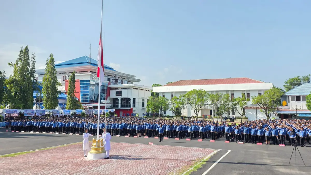 Upacara KORPRI yang dirangkaikan dengan peringatan Hari Kartini di Kota Bitung.(Dok Istimewa)