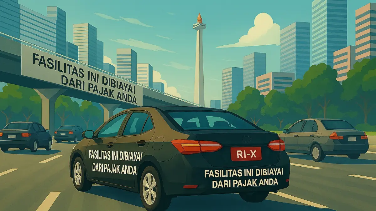 Ilustrasi Mobil Dinas. Generated with Microsoft 365 Copilot AI.
