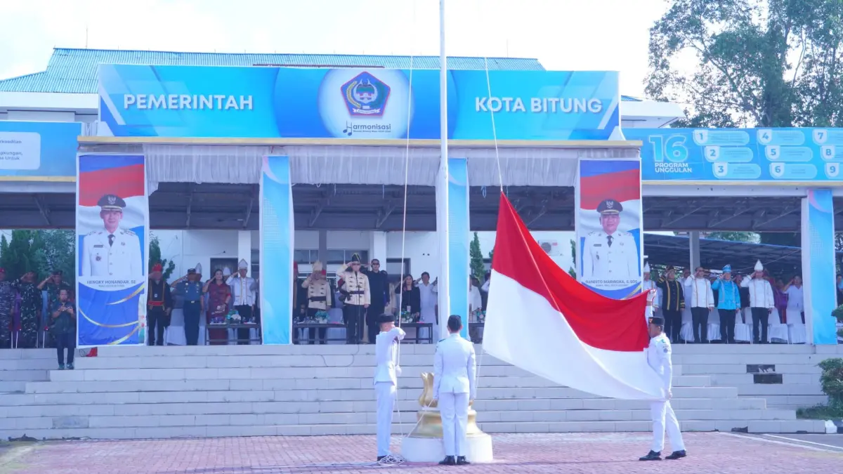 Pemkot Bitung menggelar upacara bencana dalam rangka Hardiknas dan Hari Otda.(Dok Istimewa)