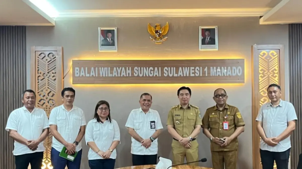 Bupati Michael Thungari (Ketiga dari Kanan) saat mengunjungi Kantor BWS Sulawesi 1 Manado, Selasa (05/05/26).