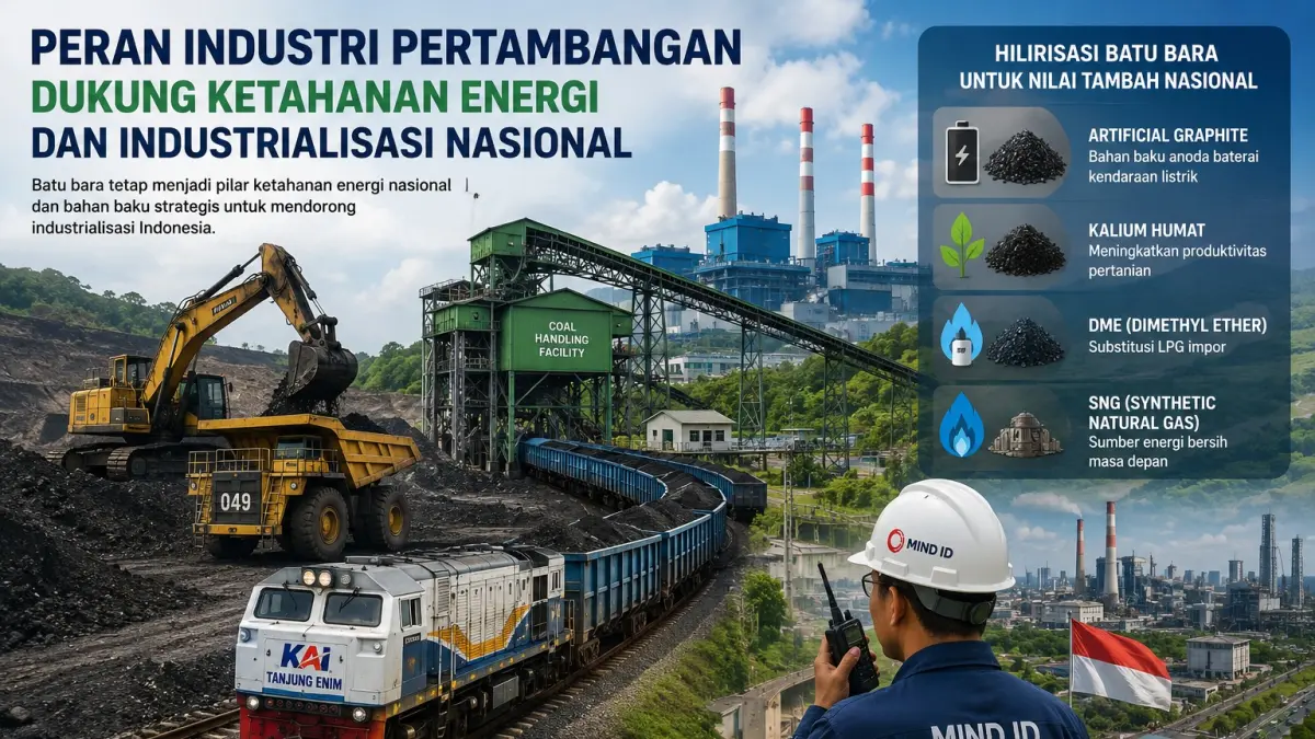 Aktivitas pertambangan batu bara yang mendukung ketahanan energi dan hilirisasi industri nasional. Foto: Ilustrasi/AI.
