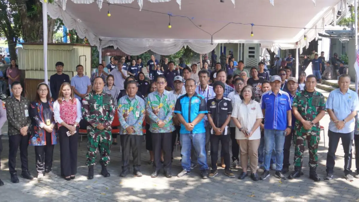 Peringatan Hari Buruh Internasional di Kota Bitung yang digelar di kawasan Taman Adipura Kelurahan Madidir Weru.(Dok Istimewa)
