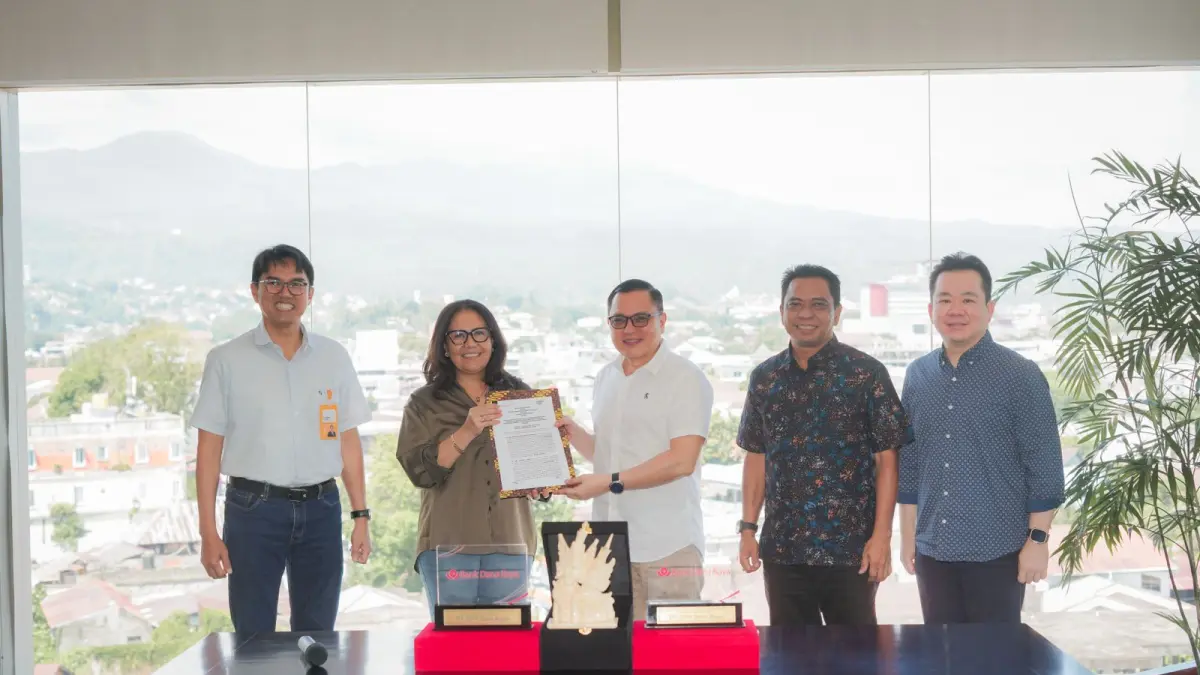Bank Mandiri Taspen dan BPR Dana Raya Bangun Kolaborasi Jangka Panjang (ki-ka): Direktur Bisnis Bank Mantap, Mahrauza Purnaditya, Kepala Divisi Consumer Loan Bank Mantap, Erlinda Rusda, Direktur Utama BPR Dana Raya, Hanny Mamoto, Direktur Operasional PT Taspen, Tribuna Phitera D., Komisaris Utama BPR Dana Raya, Mario Glenn A.
