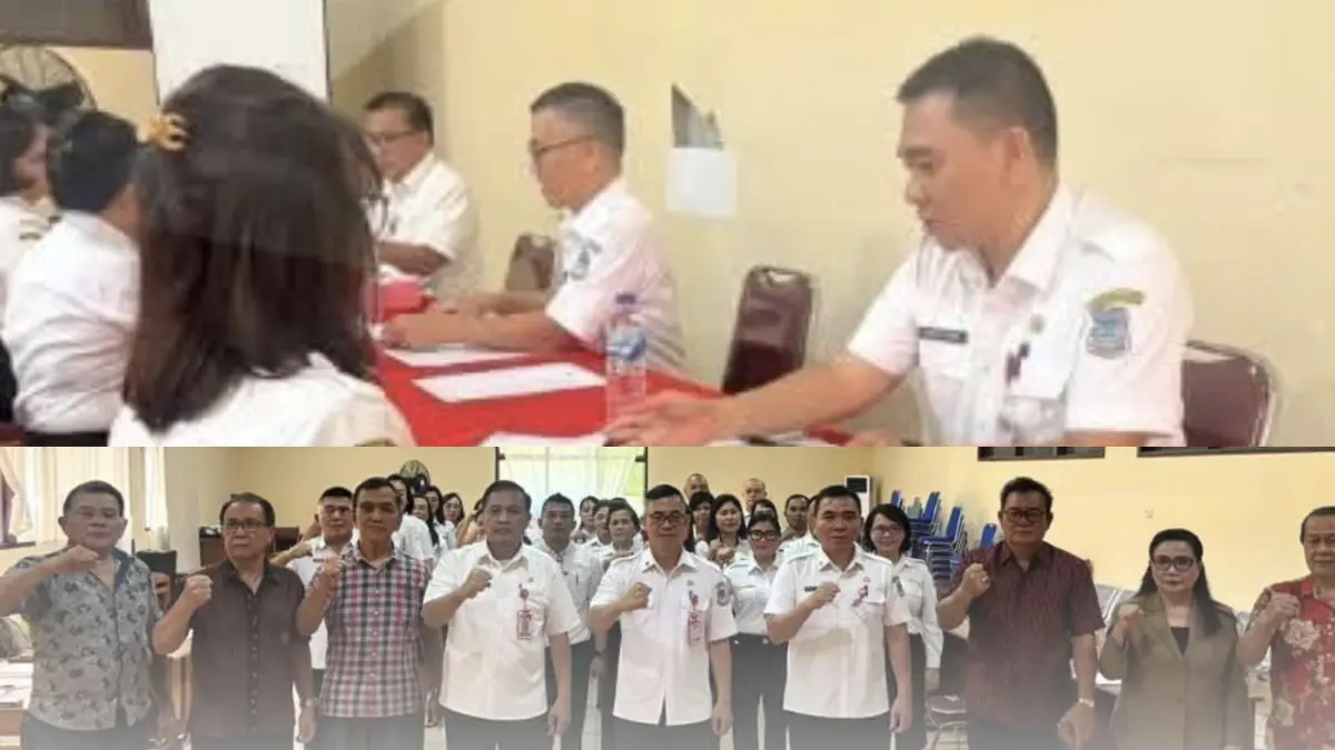 KETAT: Tahapan wawancara yang dilakukan oleh tim seleksi beberapa waktu lalu di Ruangan BKPSDM Kota Manado