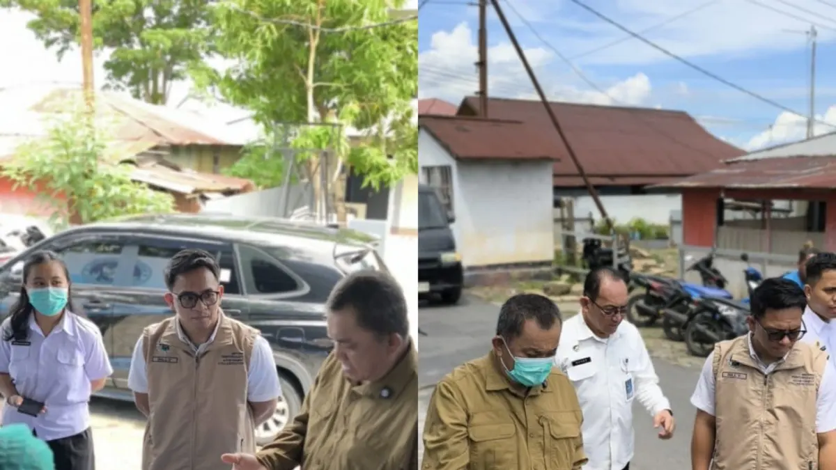 Wakil Kepala BGN Lodewyk Pusung didampingi Kepala KPPG Manado Billy Kereh, saat datangi lokasi SPPG Tumumpa Dua.