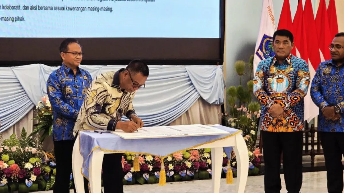 Bupati Oskar Manoppo menghadiri Rakor Optimalisasi Kerja Sama KPK RI bersama seluruh pemerintah daerah se-Sulut di Manado, Selasa (12/5).