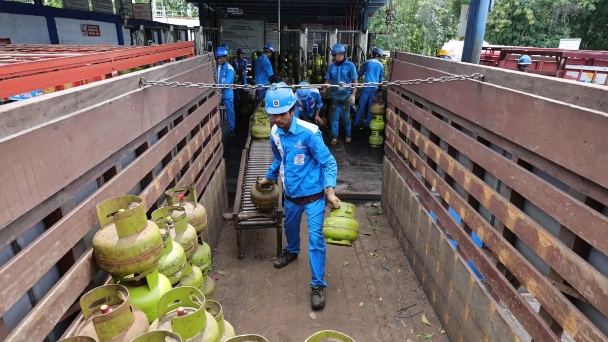 LPG 3Kg yang akan disalurkan diseluruh wilayah Sulawesi. 