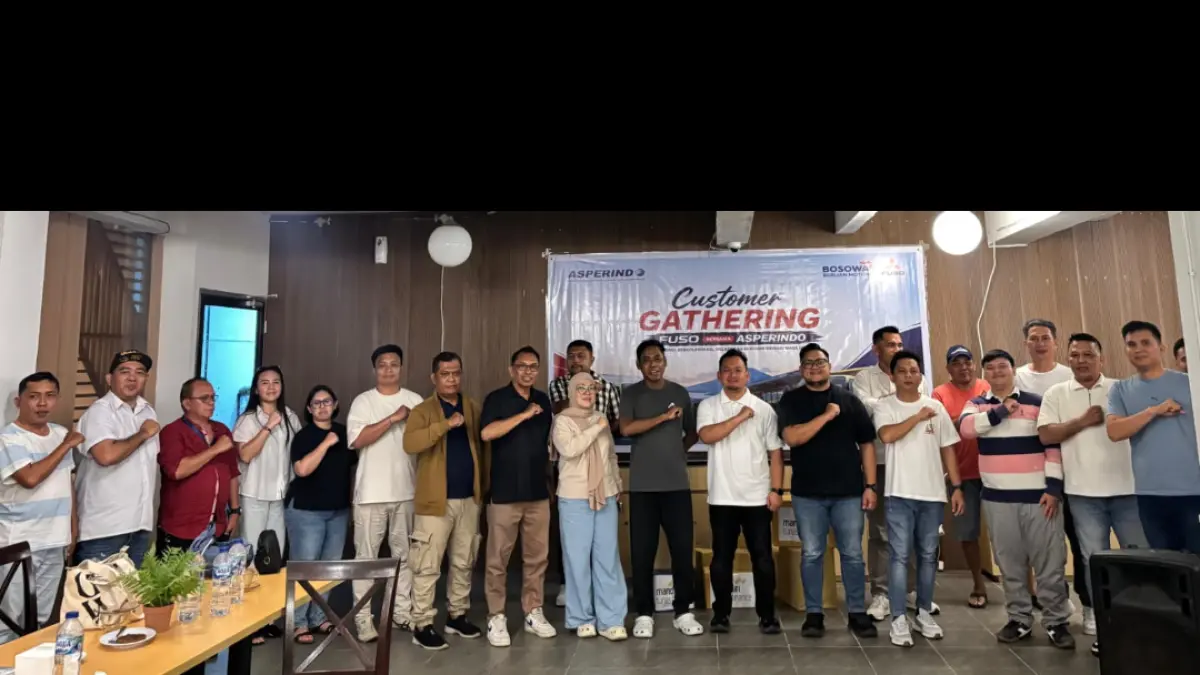 MANTAP: Dealer PT Bosowa Berlian Motor (Bosowa Ringroad Manado) sukses menggelar Customer Gathering Fuso berkolaborasi dengan Asosiasi Perusahaan Jasa Pengiriman Ekspres, Pos, dan Logistik Indonesia (ASPERINDO) Sulut.