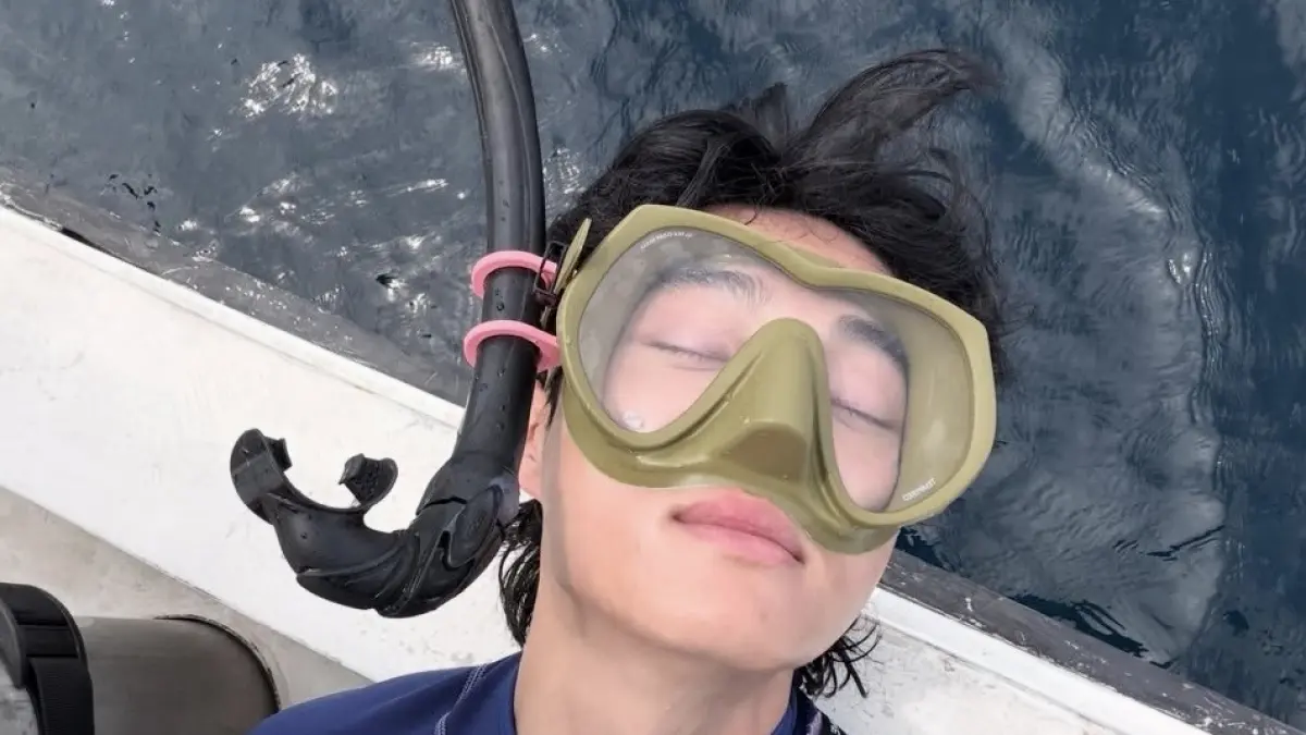 Yoon Chan Young usai diving di Manado