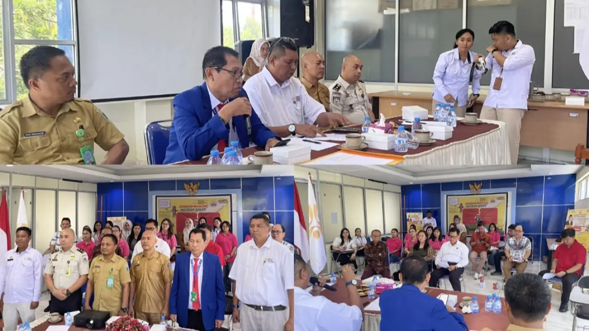 HADIRI: Kepala Humas Unima Titof Tulaka (jas biru) hadir mewakili Rektor Unima dalam kampanye Gerakan Nasional Migran Aman serta pembentukan Gugus Tugas Pentahelix, Senin (18/5/2026).