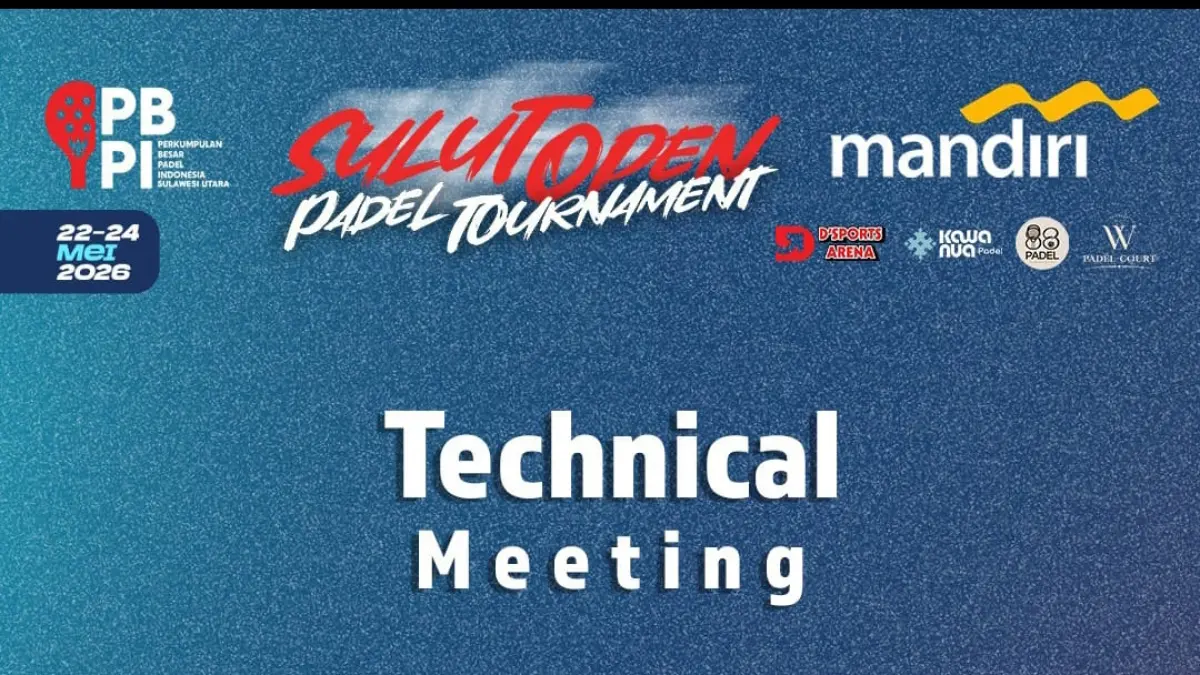 Rabu, Sulut Open Padel Tournament 2026 Technical Meeting di Bank Mandiri