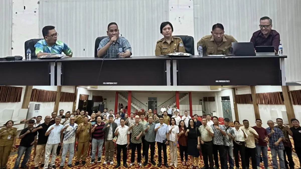 KABARKAN: Panitia pelaksana bersama Pokja dan Komisi P/KB Sinode GMIM usai rapat bersama di Aula BKPSDM Pemkot Manado, Selasa (19/5).