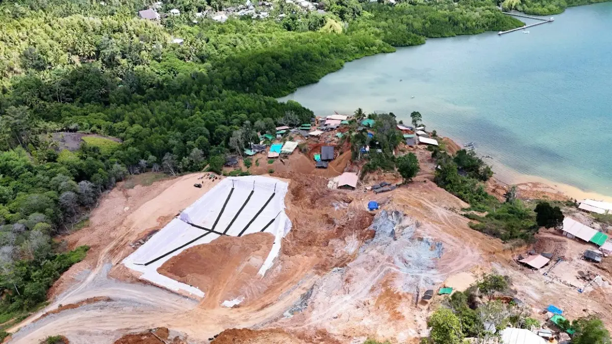 Lokasi penambangan ilegal di Kabupaten Kepulauan Sangihe.
