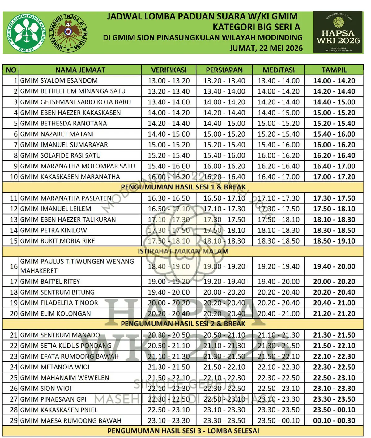 Lomba Big Choir Seri A