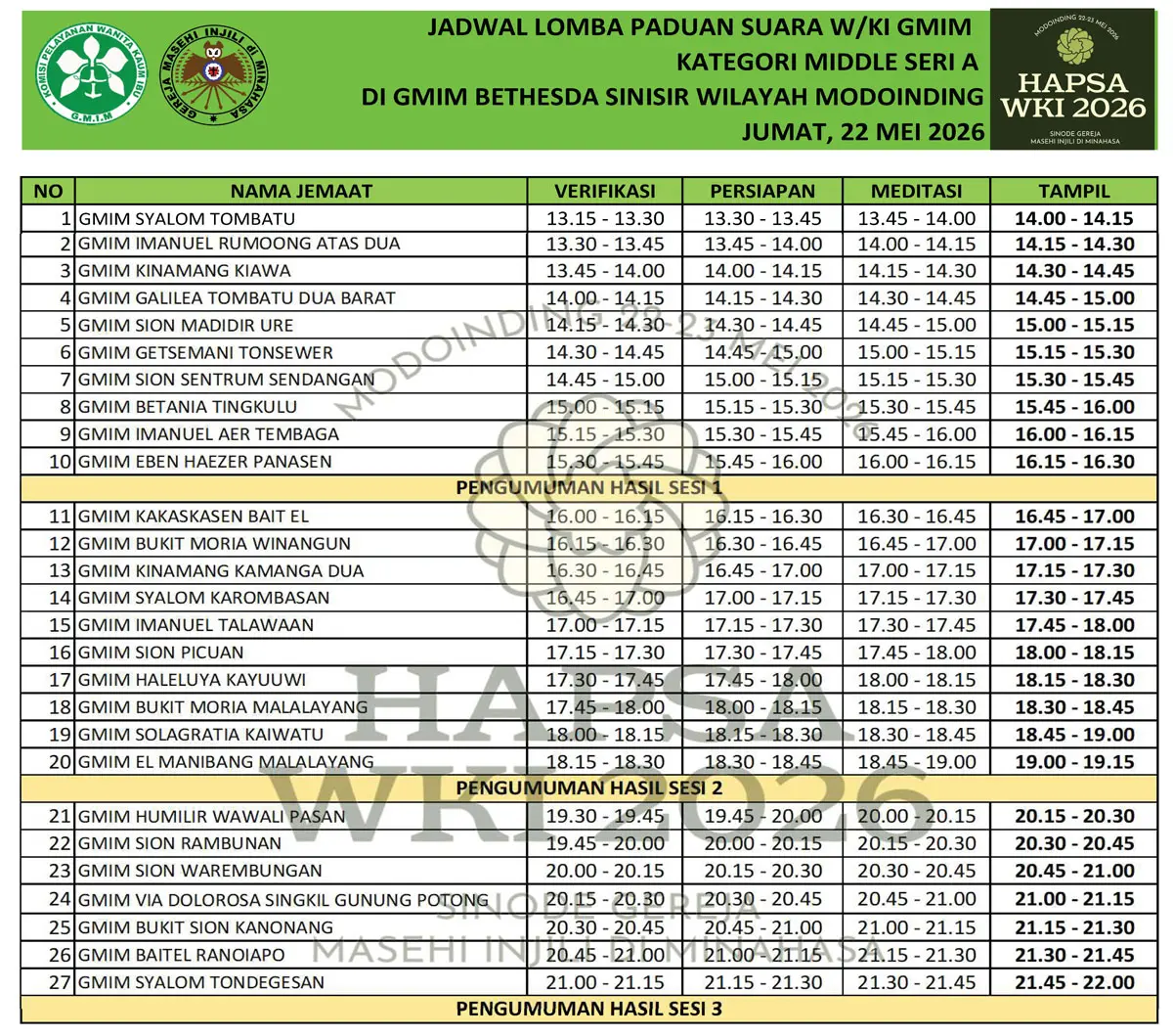 Lomba Middle Choir Seri A