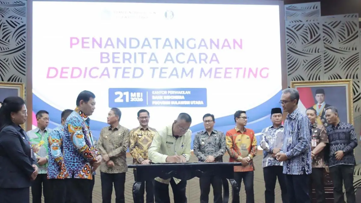 Bupati Oskar Manoppo menghadiri forum Dedicated Team Meeting Regional Investor Relations Unit  Sulawesi Utara 2026