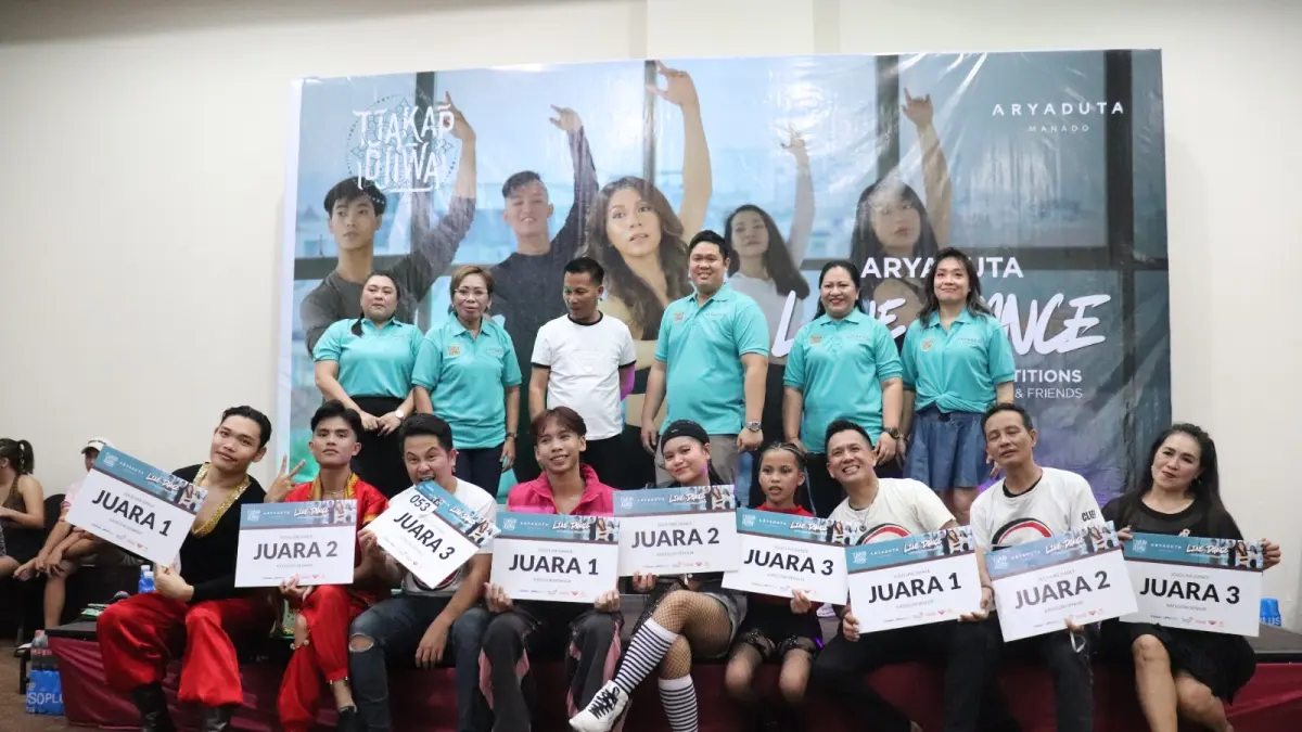 Keseruan acara kompetisi line dance Tjakap Djiwa 2026 di ARYADUTA Manado.