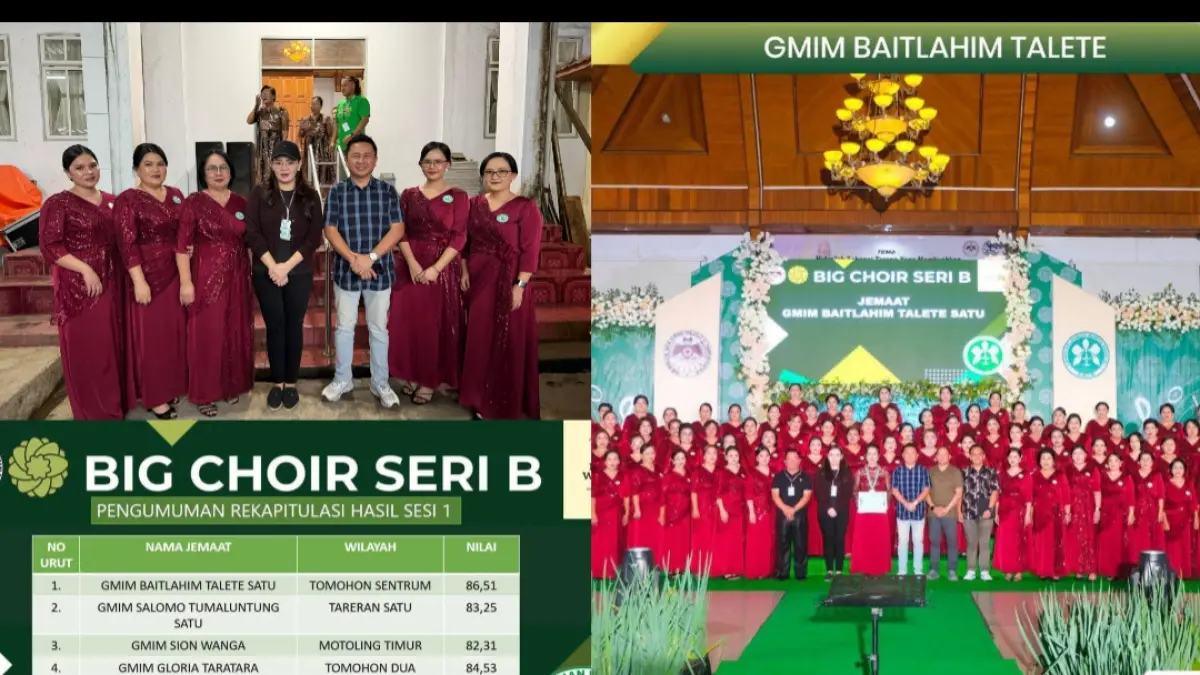 TERBAIK: penampilan apik Tim Paduan Suara Baitlahim Talete Sati di HAPSA WKI 2026 sukses merebut posisi pertama atau Golf Champion. Dok istimewa 