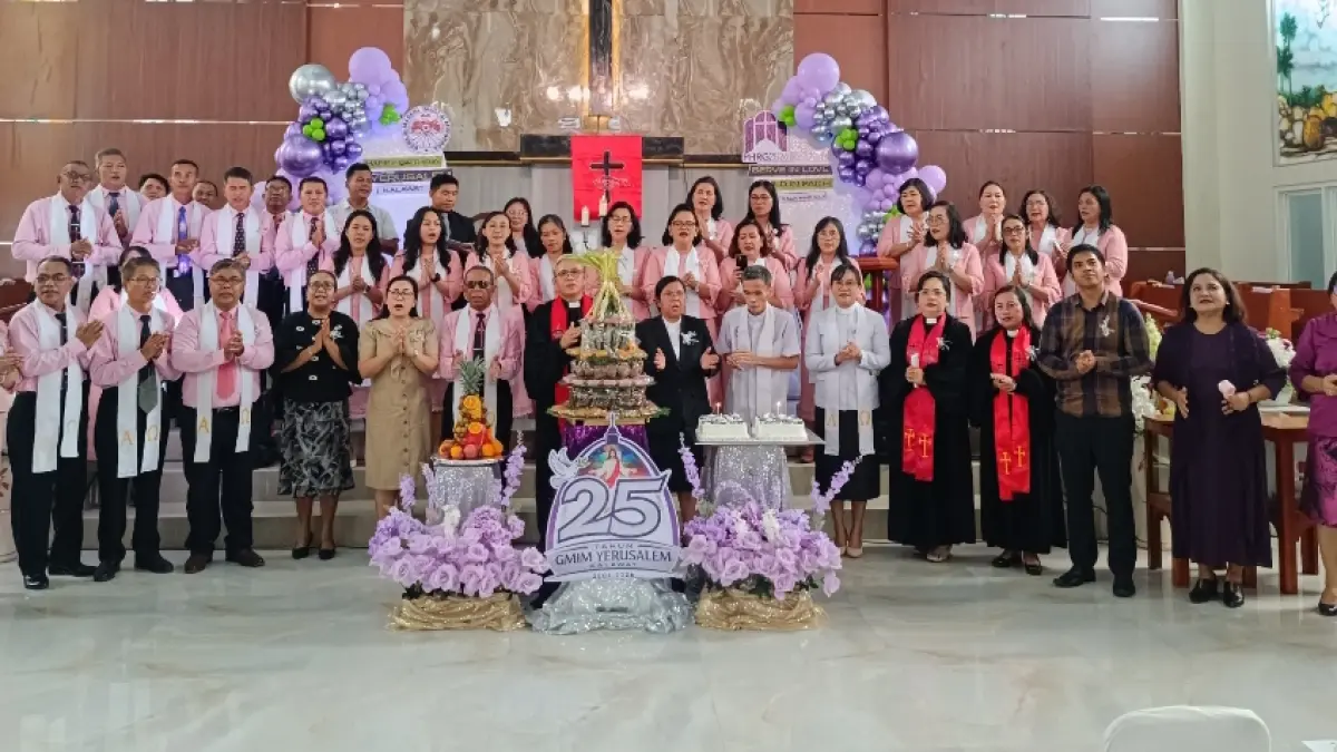 Sukacita di puncak HUT ke 25 GMIM Yerusalem Kalawat Wilayah Kalawat IV