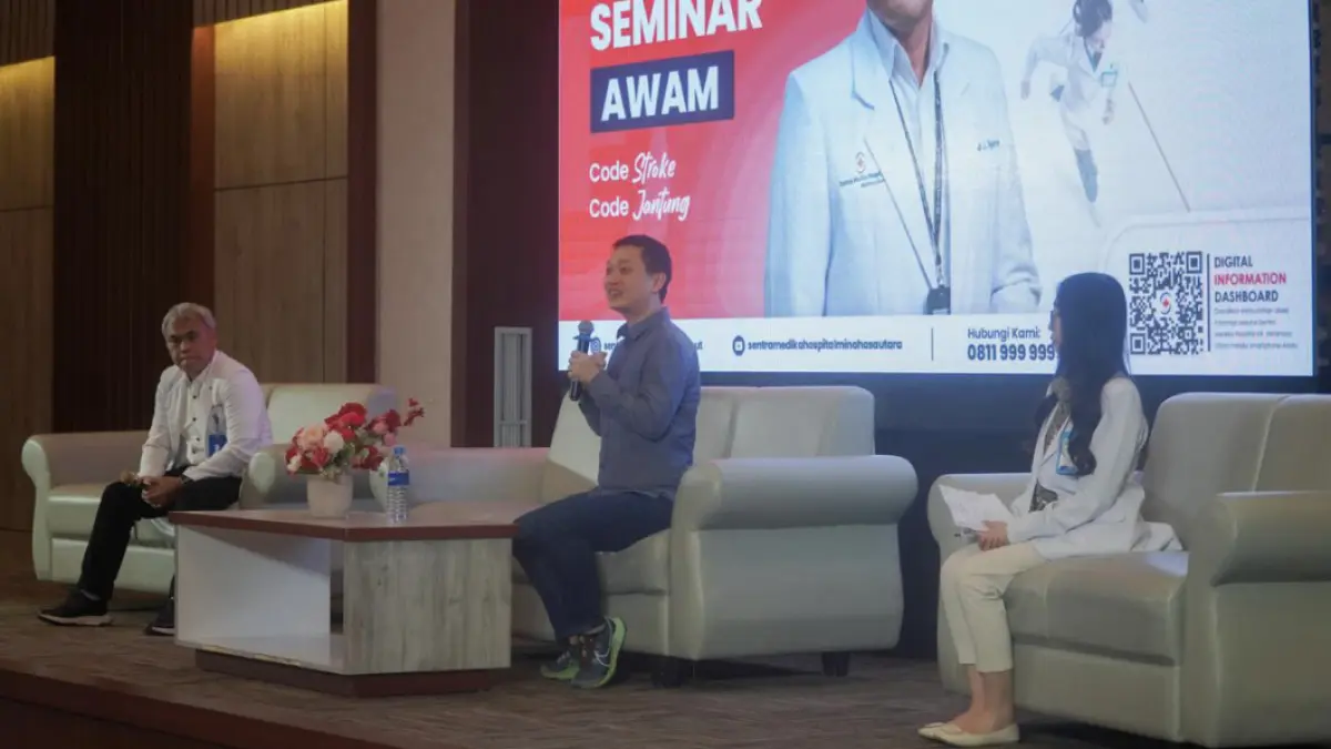 RESPON: Sentra Medika Hospital Minahasa Utara menggelar talk show kesehatan bertajuk “Code Stroke & Code Jantung”, Sabtu (11/4/2026).