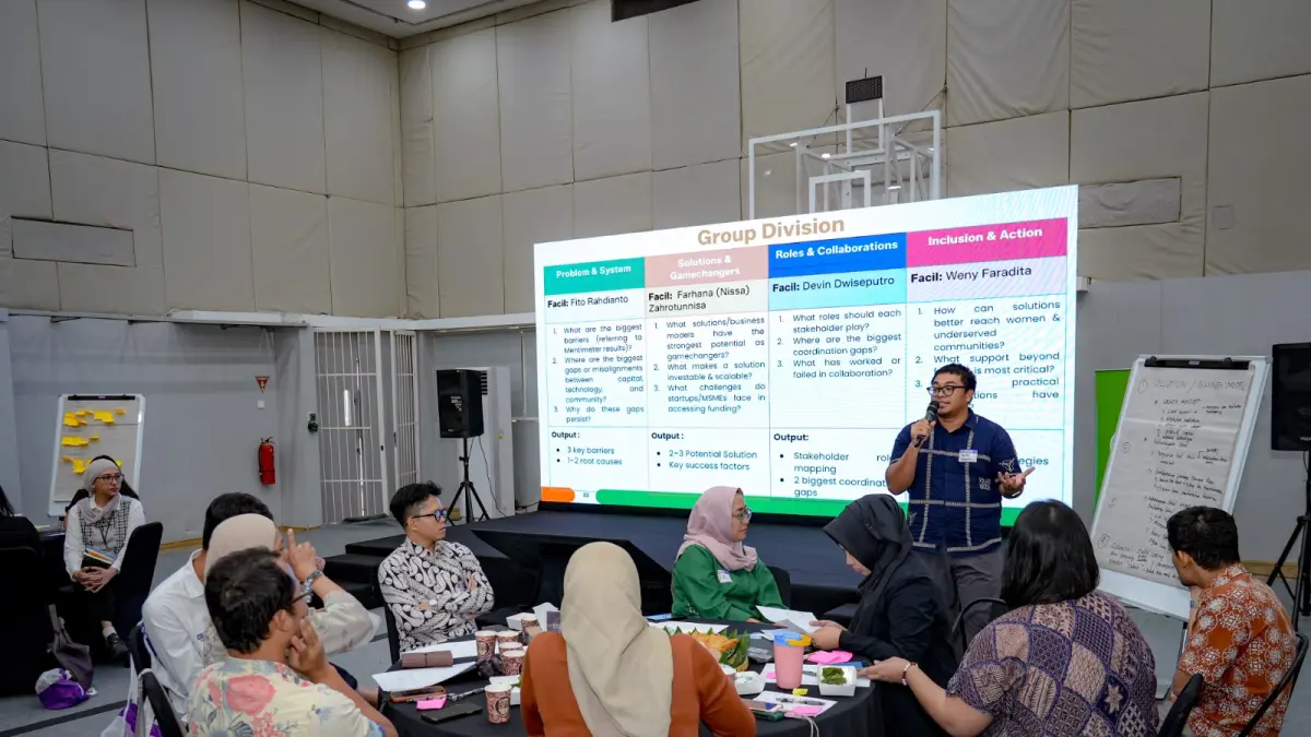 Sesi diskusi lintas sektor mengenai ketahanan finansial UMKM dalam acara Road to The 2026 Asia Grassroots Forum -  Accelerating Growth, Nurturing Changemakers di Jakarta(7/5)