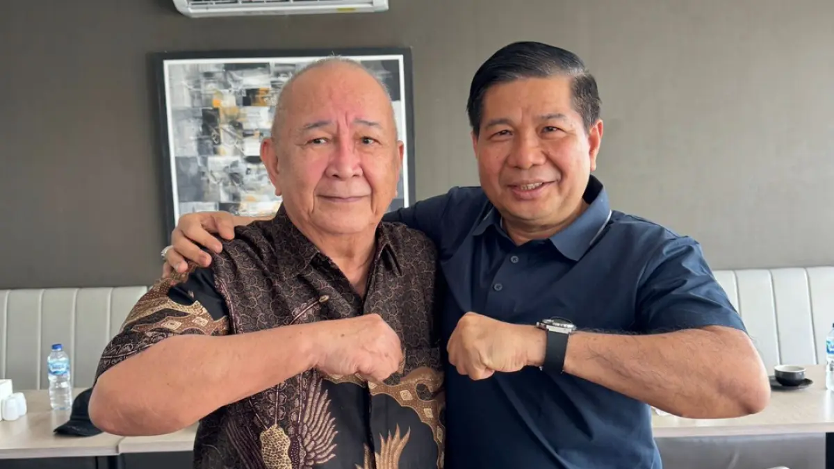 Ketua Majelis Keluar Besar Permesta Philip Pantouw dan Calon Ketua MKBP Recky Langie yang akan tampil sebagai pembicara 