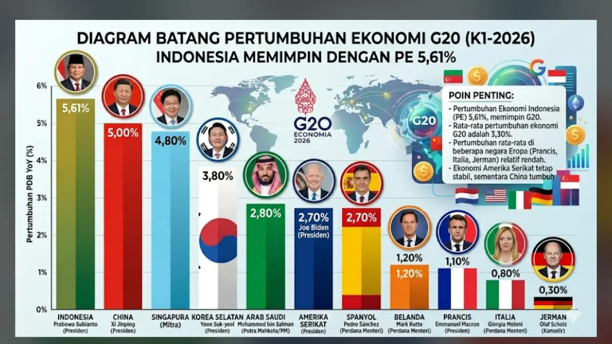 Pertumbuhan Ekonomi Indonesia Tertinggi di Antara Negara G20 Lampaui China dan Amerika, Fondasi Ekonomi Nasional Kian Kokoh