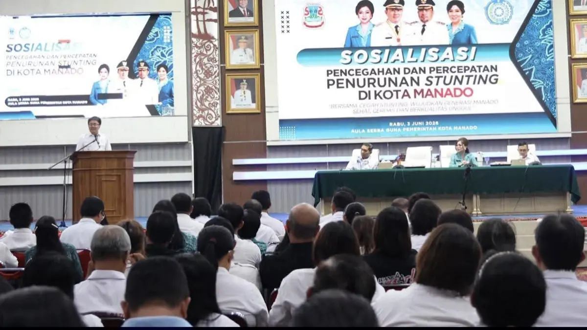 SIAPKAN: Sosialisasi Pencegahan dan Percepatan Penurunan Stunting di Kota Manado, Rabu (3/6) di Aula Serbaguna Pemkot